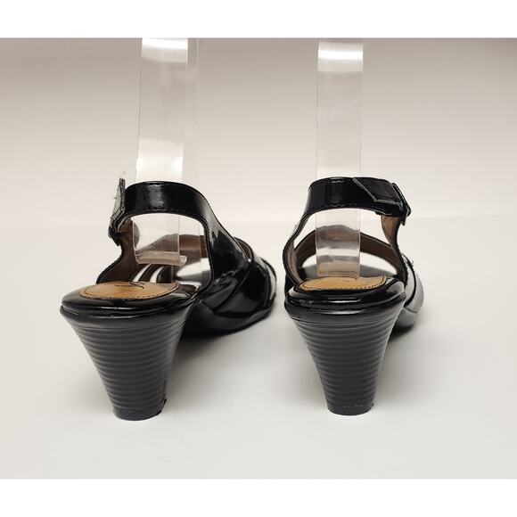SOFTSPOTS BLACK PEEP-TOE SLINGBACK SANDAL SHOES SIZE US 6 - Picture 10 of 15